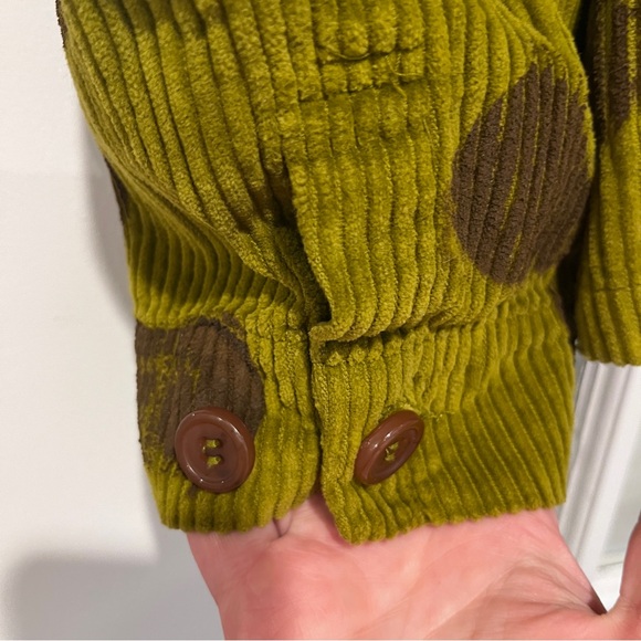Big Bud Press Mushroom Paint Stamp Sailor Corduroy Cropped Jacket Size Medium - Picture 5 of 14